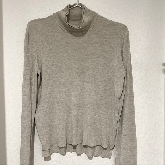 Celine Long Sleeve Grey Mock Neck Sweater - Picture 2 of 7